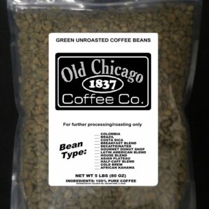 Green Unroasted Raw Coffee Beans 5 LBS