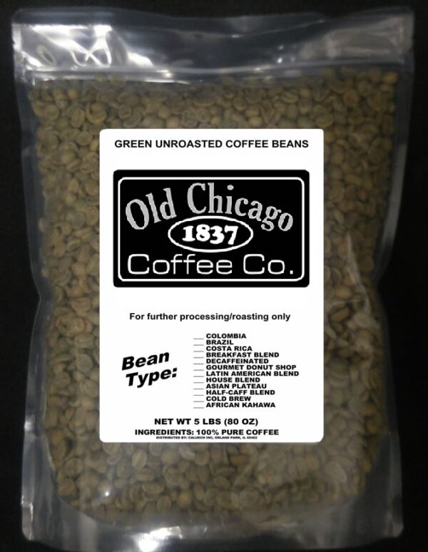 5 pounds unroasted coffee beans