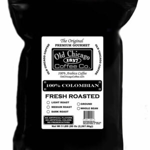 100% Colombian Coffee medium roast, 5 LBS