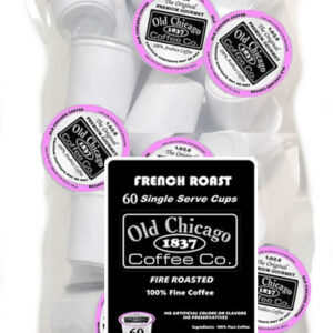 60 count french roast coffee pods single serve cups