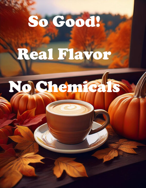 Natural pumpkin spice coffee